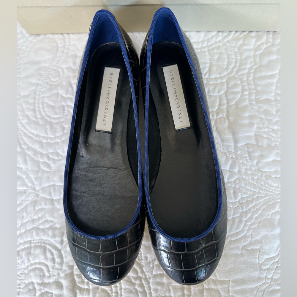 PRICE REDUCED!  Stella McCartney Blue Ballet Flats Size 8 (38 EU) - Picture 6 of 10